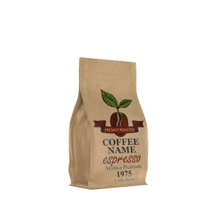 Bio PLA Biodegradable Black 250g 500g Food Grade Pet Food Custom Kraft Paper Flat Bottom Coffee Bags Valve Zipper