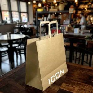 Biodegradable Bolsas Personalizadas Custom logo Kraft Paperbag Gift Bags Handle for Clothing Bags Socks Shoes Shopping Bags