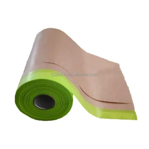 Biodegradable Car Paint Pre pasted Kraft Paper Painter Spray Paint Covering Car Protective Paint Masking Film