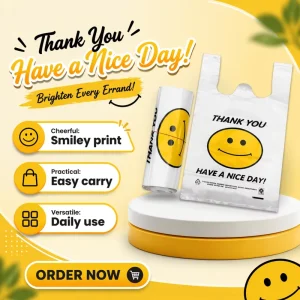 Biodegradable Compostable Shopping Bags Custom Logo PLA PBAT Eco Friendly T Shirt Vest Bags for Supermarket Grocery Packaging