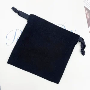 Biodegradable Cotton Canvas Drawstring Pouch Bag With Custom Logo Small Drawstring Gift Pouch Dust Bag