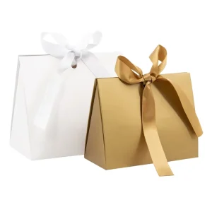 Biodegradable Durable Paperboard Gift Shopping Bags with Drawstring Handles Offset Flexo Printed Custom Logo Packaging