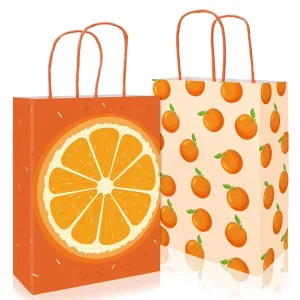 Biodegradable Durable Party Dedicated Kraft Paper Bags with Handle for Celebration Favors Guest Handouts and Event Packaging