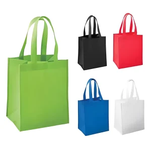 Biodegradable Eco friendly Non Woven Shopping Bags Foldable Simple Design Laminated Promotional Grocery Tote Bag with Your Logo