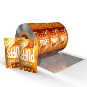 Biodegradable Gravure Printed Custom Plastic Film Flexible Packaging Roll for Food Candy Snacks Potato Chips