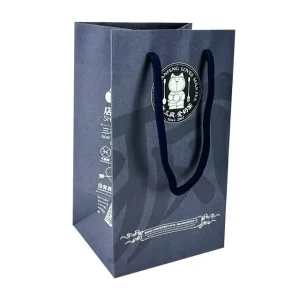 Biodegradable Kraft Paper Bag with logo Shopping Paper Bag Milk Tea Take Away Paper Shopping Retail Carry Bag