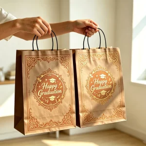 Biodegradable Kraft Paper Pouch Custom 3 Side Seal Flat Bag for Cosmetics Sample Packet