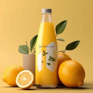 Biodegradable Packaging Bottles Juice Milk Beverage Water Glass Bottle with Screw Cap Customized Empty Glass Bottle