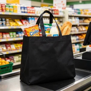 Biodegradable Reusable Eco Friendly Non woven Tote Bags Custom Logo Shopping Bag Supermarket Use Custom Color Size