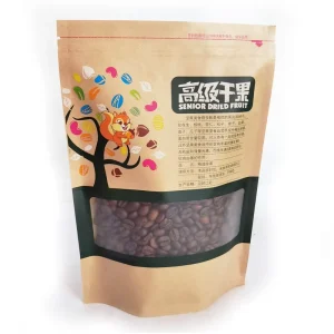 Biodegradable for PP Laminated Self Stand up Kraft Paper Pouch Bag Custom with Zipper for Food Packaging