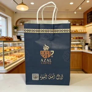 Black Square Bottom Kraft Paper Bags Custom Logo Available Eco friendly Heavy duty for Bakery Takeaway Packaging