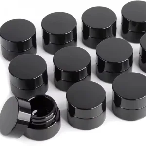 Black UV Protection 5ml 9ml Glass Concentrate Jar with CR Cap Custom Extract Storage Packaging Container for Wax Rosin