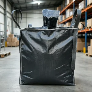 Black UV Stabilized Port Handling FIBC Big Bags for Marine Logistics and Dockside Material Handling