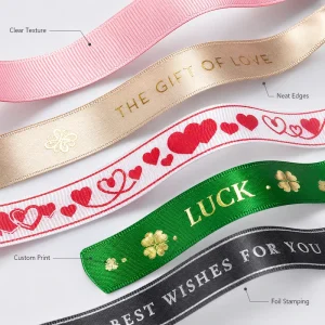 Blank Ribbon Custom for Gift Wrap High Quality Polyester Cotton Ribbons