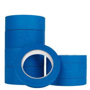 Blue Masking Tape for Painting Custom Size Heat Resistant 100℃ Anti UV 14 Days No Residue Automotive Painter Tape Manufacturer