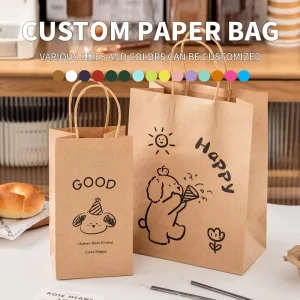 Bolsa De Shopping Flat Handle 0% Tariff Beverage Delivery Packaging Bolsa De Shopping
