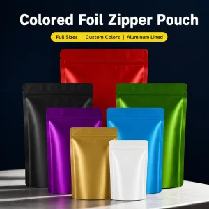 Bolsa Plastic Custom Logo Moisture Proof Mylar 3.5g Smell Proof Foil Snack Stand up Pouches With Clear Window Food Ziplock Bag