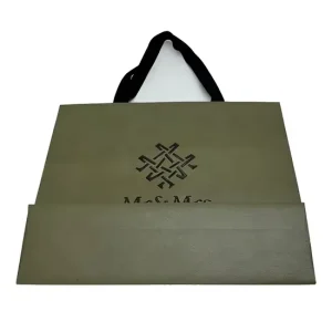 Boutique Large Glossy Lamination Wine Bottle Retail Storage Kraft Gift Paper Bag
