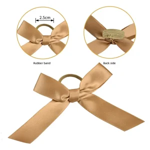 Bow Luxury Polyester Ribbon Handmade Gold Bow Perfume Bottle Decorative Strap Double-ear Glue Elastic Handmade Ribbon Bow