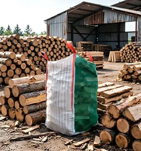 Breathable 1000kg FIBC Jumbo Bag with Flat Bottom Discharge Port PP Material Food Grade 5:1 Safety Factor ZS-50 Model