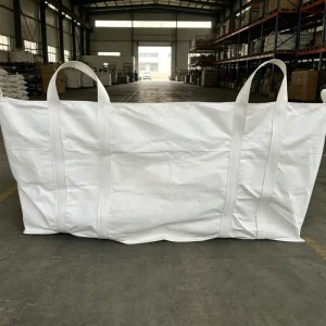 Breathable PP 4-Loop Long FIBC Flat Bottom Jumbo Bags for Grain & Chemicals