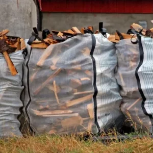 Breathable PP Firewood Jumbo Bag FIBC Flat Side Seam Loop 5 1 Safety 500-2500kg