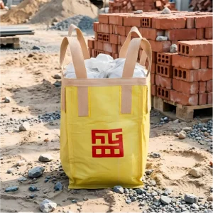 Breathable PP Woven FIBC Flat Bottom Ton Bags 500-1000kg Capacity Oversized with Logos 3:1 Safety Factor