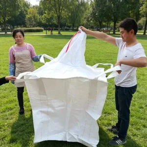 Breathable Port Handling FIBC Bulk Bag 1000kg Load Capacity Ton Bag