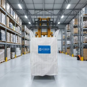 Breathable Ventilated FIBC 1 Ton Mesh Side Panels Big Bag for Potatoes Onions Firewood Agricultural Products Storage Transport