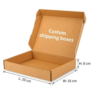 Brown Corrugated Custom Shipping Boxes Printed Logo Mailer Boxes for Retail and Online Orders