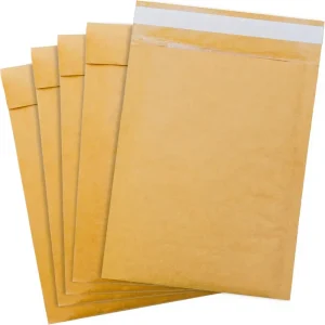 Brown Kraft Paper Bubble Padded Peel Seal Tear Resistant Self Adhesive Cushion Mailers Recycled Materials for Small Promotion