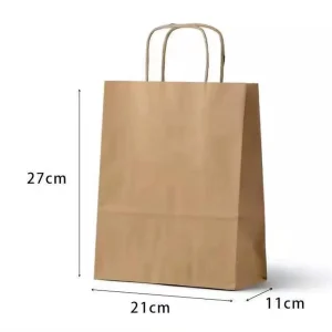Brown Shopping Bag Kraft Paper Bags Coloured Paper Bag