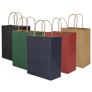 Brown With Handles Assorted Sizes Gift Bulk Kraft Custom Paper Bags for Shopping