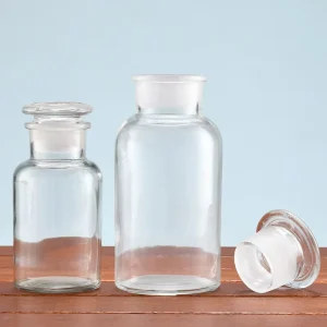 Brown clear Cork Glass Jar Apothecary Vintage Tea Storage Glass Bottle 60 125 250 ml 500 ml 1000 ml Container Jar