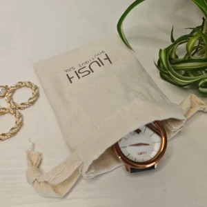 Bulk Order Custom Drawstring Tote Bags 100% Cotton Material OEM Printing for Brand Merchandise Watch Bracelet Earring Dust Bag