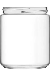 COATED Straight Sided Glass Jar 8oz