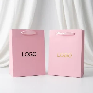 CSMD China Suppliers Gift Bag Customize Gift Packaging Special Paper Custom Promotion Perfume Pink Paper Bags for Small Business