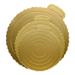 Cake Base Board Golden Silver Round Rectangle Square Food Grade Paperboard with Embossing and Greaseproof Feature