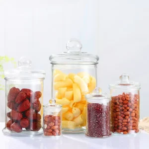 Candle Vessel Large Storage Vessel Glass Jars With Lid for Home Decoration