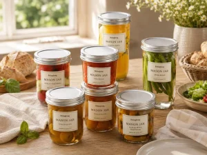 Canning Jar 100ml 200ml 230ml 300ml 330ml 400ml 500ml 650ml 730ml Pickle Glass Mason Jar with Lids