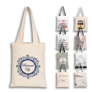 Canvas Shopping Tote Large Custom With Logo for Women Hand Bags