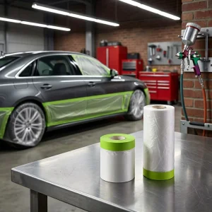 Car Protection Usage Disposable HDPE Plastic Automotive Masking Film Industrial Tape for Painting Protector