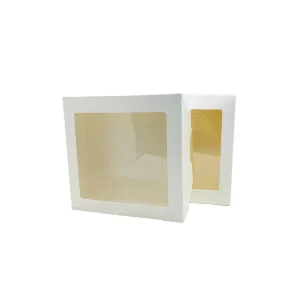 Cardboard Gift Box with Clear Window Folding Paperboard Packaging for Gifts