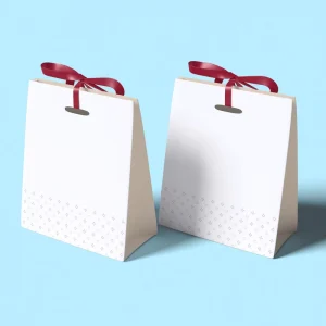Cardboard Paper Pouch with Handle Magic Tape Closure Customizable Color Logo Durable Shopping Bags for Retail