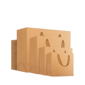 Carry Friendly Kraft Paper Bag for Convenient Moving Goods Packing Gift Delivery and Daily Retail Use Work