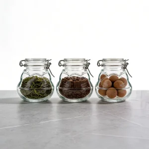 Cat Head Shape Glass Storage Jar with Airtight Lid Canister for Coffee Candy Treats Kitchen Pantry Bulk Supply