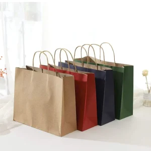 Cellophane Bags Handbags Christmas Festival Shopping Gift Packaging Paper Bags Milk Tea Baking Takeout Packaging Bags