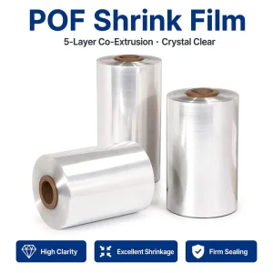 Center Folded POF Shrink Film Plastic POF Shrink Film Polyolefin Hot Shrink Film