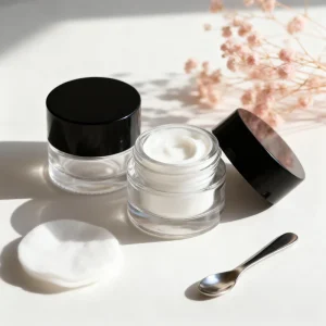 Child Proof 5 7 9ml Food Grade Glass Storage Jars with Engraving for Cosmetic Use Skin Care Lipstick Eye Cream Wax