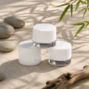 Child Resistant Concentrate Glass Jars 3ml 5ml 7ml 9ml Transparent Round Container with Screw Cap
